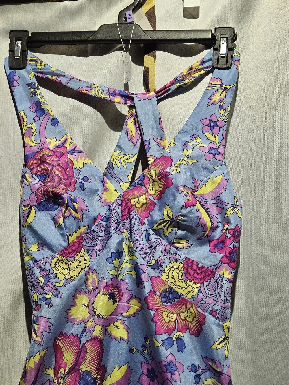 Tibi Vintage Silk Floral Satin Slip Dress Excellent Pre-owned Size 8 - Picture 3 of 3